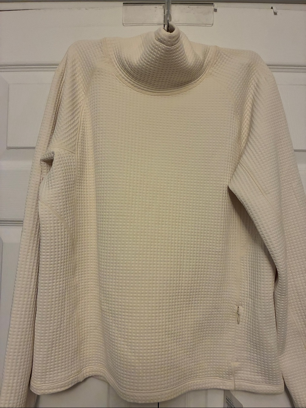 Lululemon NWT Waffle-Knit Funnel-Neck Long Sleeve Shirt Light Ivory 6
